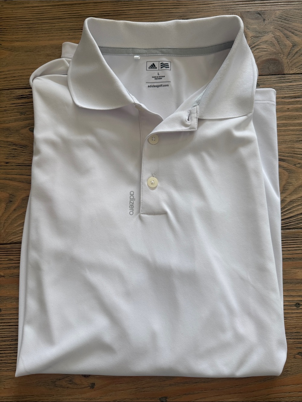 adidas White Men’s Adizero Polo Shirt